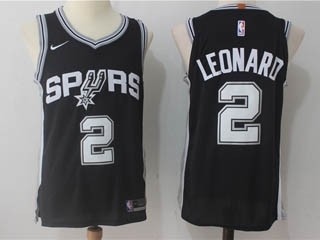 Spurs #2 Kawhi Leonard Black Nike Jersey