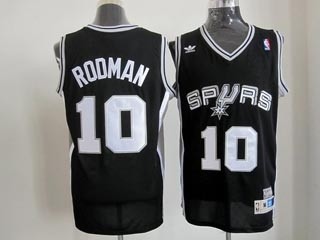 NBA San Antonio Spurs Throwback Dennis Rodman #10 black jersey