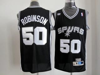 NBA San Antonio Spurs Throwback David Robinson #50 black jersey