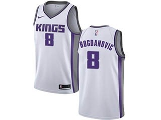 Nike Kings #8 Bogdan Bogdanovic White NBA Swingman Association Edition Jersey