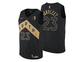 NBA Raptors #23 Fred VanVleet Black 2019 the Final Champions City Edition Nike Jersey