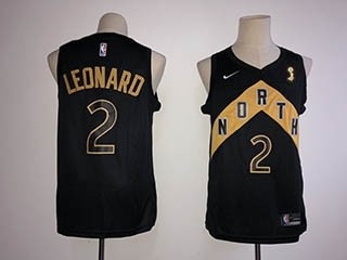 NBA Raptors Kawhi Leonard #2 Black 2019 the Final Champions City Edition Nike Jersey