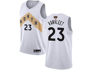 Raptors #23 Fred VanVleet White 2019 Finals Bound Basketball Swingman City Edition 2018-19 Jersey