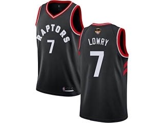 Raptors #7 Kyle Lowry Black Statement Edition 2019 Finals Bound Basketball Swingman Jersey