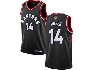 Raptors #14 Danny Green Black 2019 Finals Bound Basketball Swingman Statement Edition Jersey