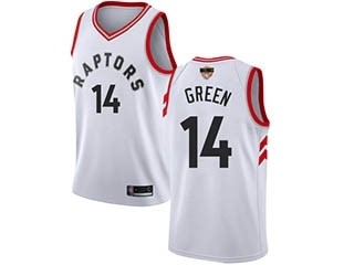 Raptors #14 Danny Green White 2019 Finals Bound Basketball Swingman Association Edition Jersey