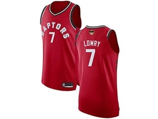 Raptors #7 Kyle Lowry Red 2019 Finals Bound Basketball Authentic Icon Edition Jersey