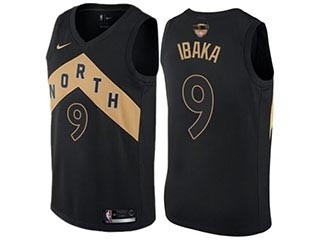 Raptors #9 Serge Ibaka Black 2019 Finals Bound Basketball Swingman Earned Edition Jersey