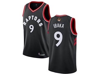 Raptors #9 Serge Ibaka Black 2019 Finals Bound Basketball Swingman Statement Edition Jersey