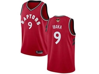 Raptors #9 Serge Ibaka Red 2019 Finals Bound Basketball Swingman Icon Edition Jersey