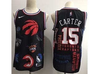 Nike Raptors #15 Vince Carter Black NBA Swingman Jointly Team Jersey