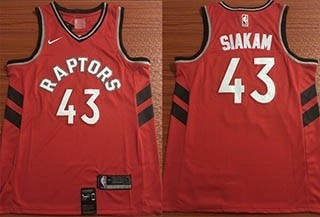 NBA Raptors Siakam #43 Red Nike Jersey