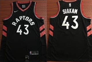 NBA Raptors Siakam #43 Black Nike Jersey