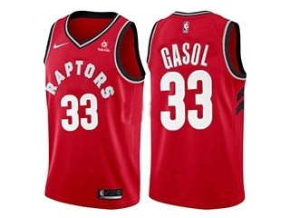 Toronto Raptors Marc Gasol #33 red nike jersey