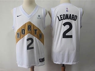 Raptors #2 Kawhi Leonard White 2018-19 City Edition Nike Swingman Jersey