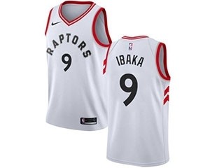 Toronto Raptors Ibaka #9 White nike jersey