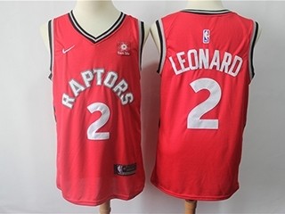 Toronto Raptors Kawhi Leonard #2 red nike jersey