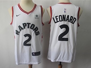 Toronto Raptors Kawhi Leonard #2 white nike jersey