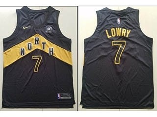 NBA OVO Raptors #7 Kyle Lowry Black City Edition Nike Jersey