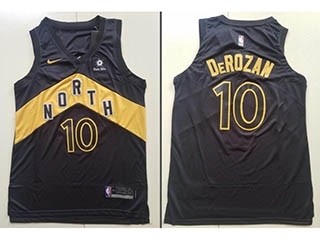 NBA OVO Raptors #10 DeMar DeRozan Black City Edition Nike Jersey