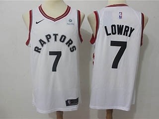 Raptors #7 Kyle Lowry White Nike Swingman Jersey