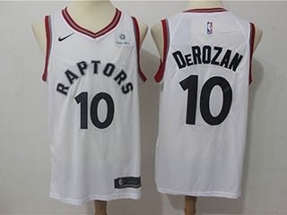 Raptors #10 DeMar DeRozan White Nike Swingman Jersey