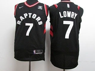 Raptors #7 Kyle Lowry Black Nike Jersey