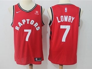 Raptors #7 Kyle Lowry Red Nike Swingman Jersey