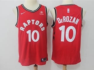 Raptors #10 DeMar DeRozan Red Nike Swingman Jersey