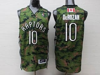 NBA Raptors #10 derozan Camo Swingman Jersey