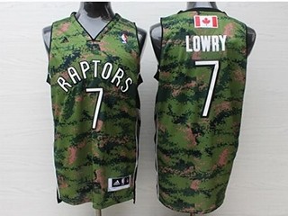 NBA Raptors #7 lowry Camo Swingman Jersey