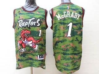 NBA Raptors #1 Tracy McGrady Camo Swingman Jersey