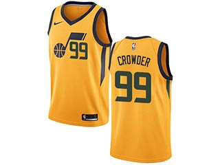 Nike Jazz #99 Jae Crowder Yellow NBA Swingman Statement Edition Jersey