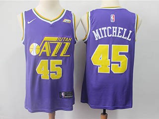 Jazz #45 Donovan Mitchell Purple Nike Swingman Jersey