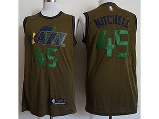 Jazz #45 Donovan Mitchell Green Nike Swingman Jersey