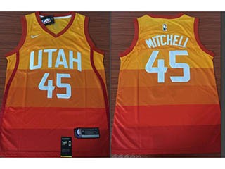 Jazz #45 Donovan Mitchell Multi-Color City Edition Nike Swingman Jersey