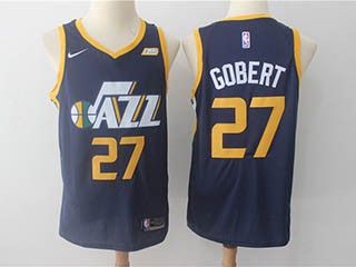 Jazz #27 Rudy Gobert Navy Nike Swingman Jersey