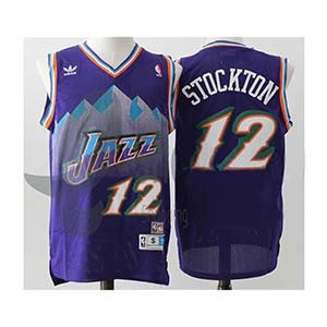 NBA snow mountain version Jerseys Utah Jazz stockton #12 Purple Jersey