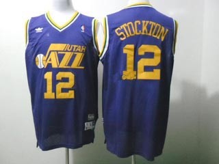 NBA Throwback Jerseys Utah Jazz stockton #12 purple Jersey