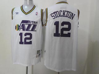 NBA Throwback Jerseys Utah Jazz stockton #12 white Jersey