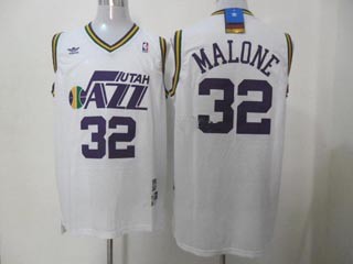 NBA Throwback Jerseys Utah Jazz malone #32 white Jersey