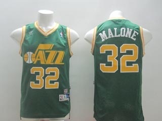 NBA Utah Jazz Malone #32 Green