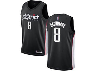 Wizards #8 Rui Hachimura Black Basketball Swingman City