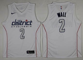 Wizards #2 John Wall White City Edition Nike Swingman Jersey