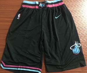 Men's Miami Heat Nike Black 2018-19 City Edition Swingman Shorts