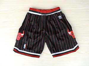 Bulls Black Throwback Shorts