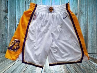 Lakers White Nike Swingman Shorts