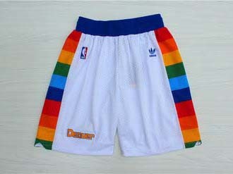 Nuggets White Hardwood Classics Shorts