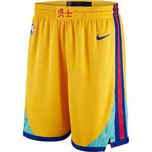 Men's Golden State Warriors Nike Gold City Edition Swingman Short