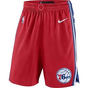 Men's Philadelphia 76ers Nike Red Statement Swingman Basketball Shorts